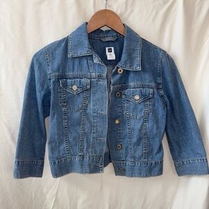 Gap Crop Denim Button-Up Jacket Size XS